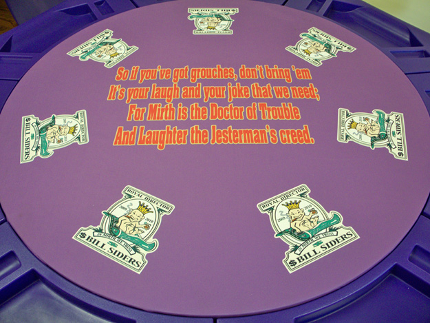 Custom Poker Table Felt, Custom Poker Table Felts, Seven Sided Poker Table Felts, Lucky 7 Custom Felts for Poker Table, Granger Plastics Poker Tables