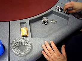 Poker Table, Seven Sided Poker Table, Seven Sided Game Table, No Peak Card Slide, Chip Slide, Poker Table Features